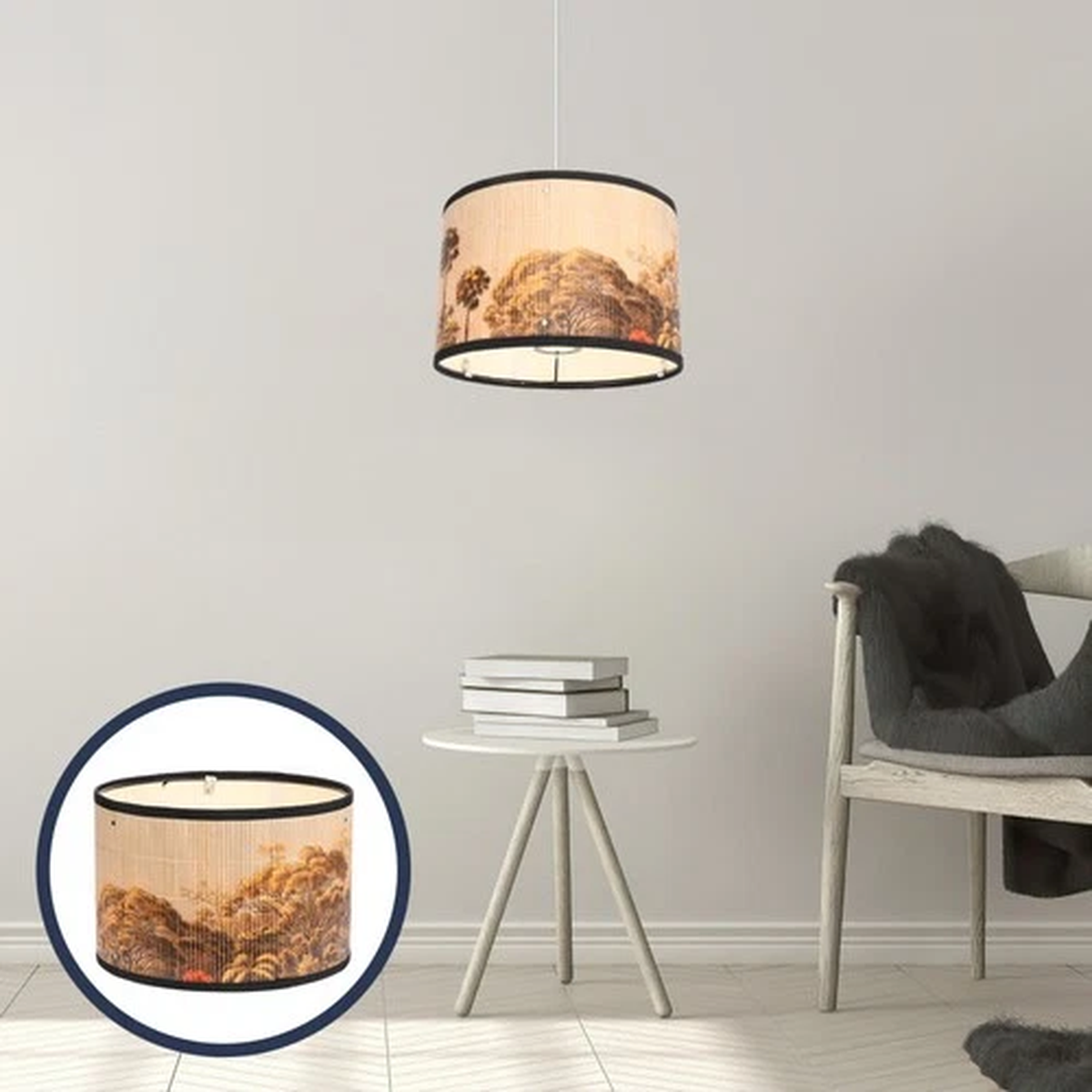 Lamp Shade Pendant Light Cover Household Bamboo Lamp Shade Ceiling Lampshade