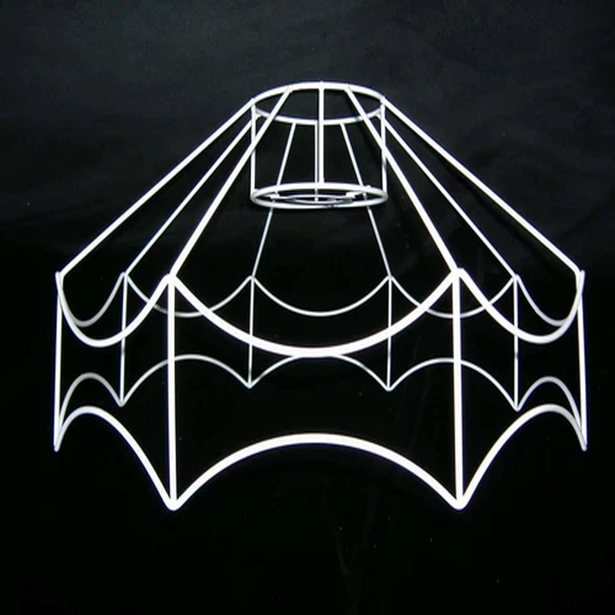 *** NEW *** CLASSIC RETRO STYLE 18" DOUBLE SCALLOPED LAMPSHADE FRAME