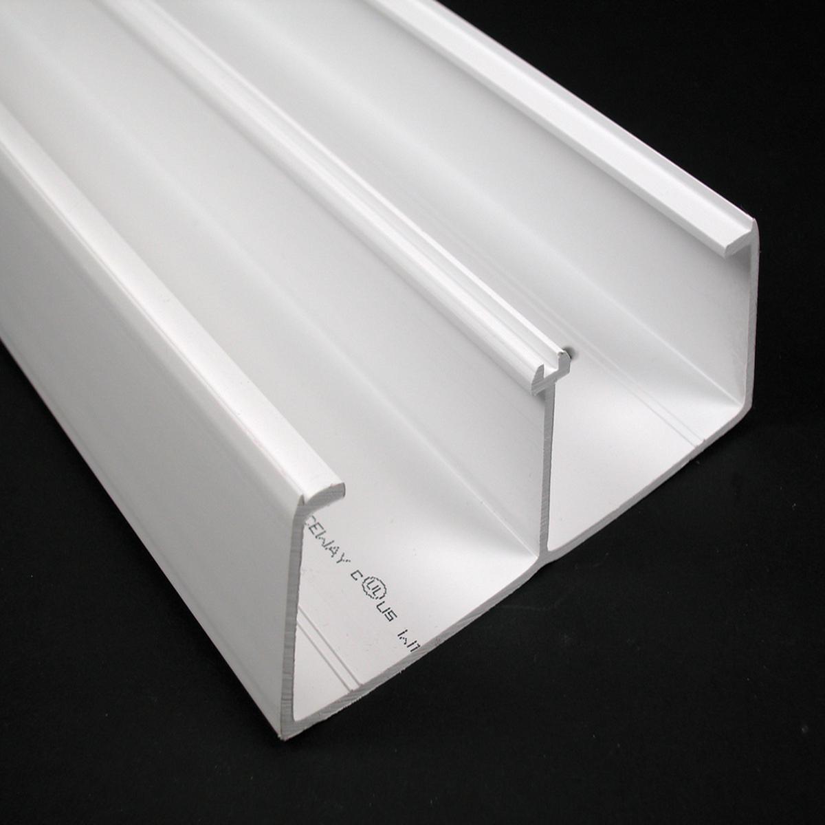 Wiremold 5400 Series Two Compartment Raceway Base, White