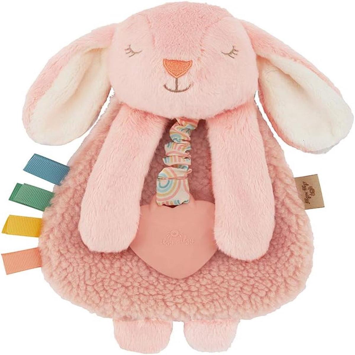 - Itzy Lovey Including Teether, Textured Ribbons & Dangle Arms; Features Crinkle Sound, Sherpa Fabric and Minky Plush; Bunny