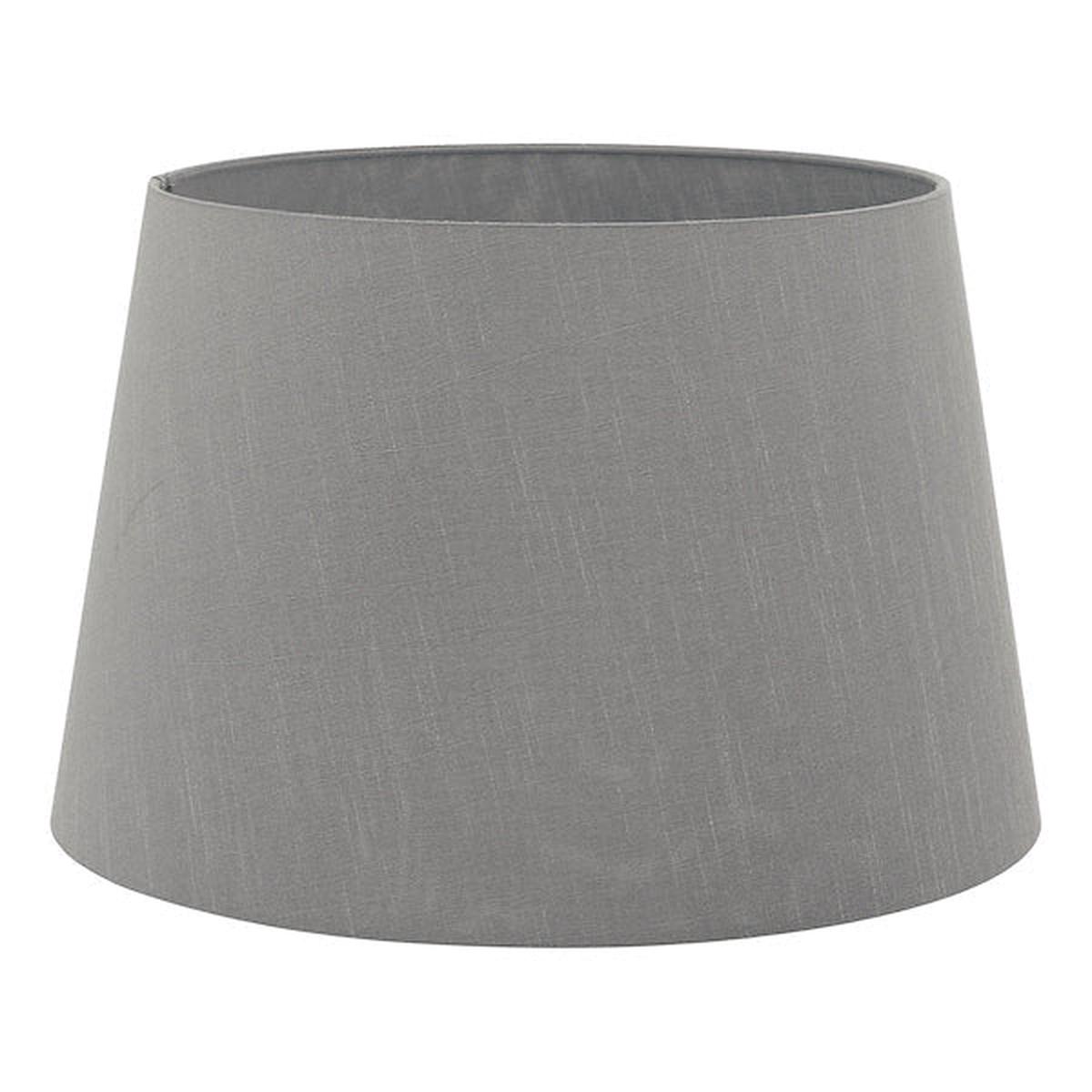 Dar Cezanne 40cm Slate Grey Faux Silk Tapered Drum