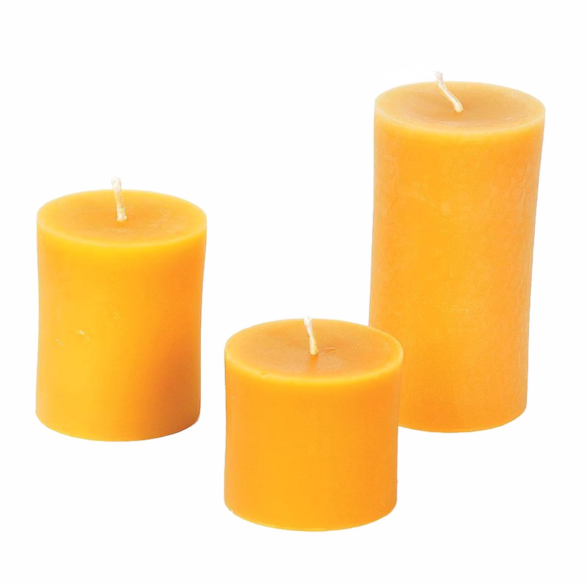 100 Beeswax Pillar Candles 3In3In